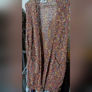 Multicolor Textured Women's Cardigan